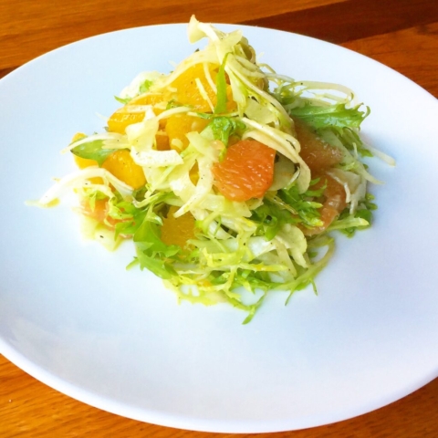 saved fennel frisbee and grapefruit salad by Chef Lynn Wheeler